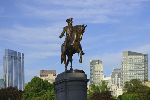 Massachusetts, Boston, Statue of George Washington