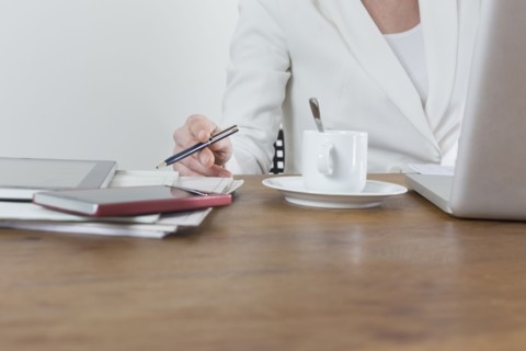 Businesswoman's desk