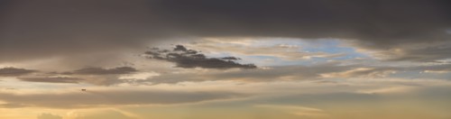 Dramatic sunset sky.