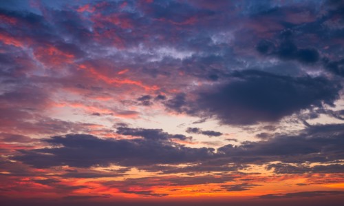 Multi colored dramatic sky.