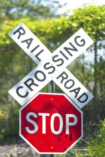 Railroad crossing sign
