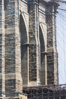 USA, New York State, New York City, Detail of Brooklyn Bridge