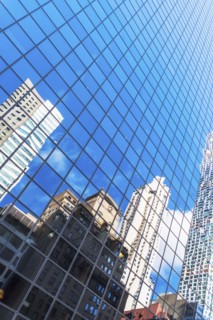 USA, New York State, New York City, Manhattan, Facade of office building