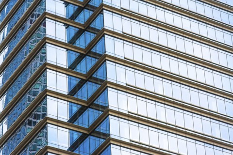 USA, New York State, New York City, Manhattan, Facade of office building