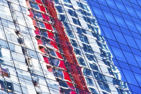 USA, New York State, New York City, Manhattan, Facade of office building