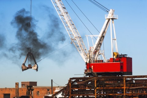 Crane in commercial dock