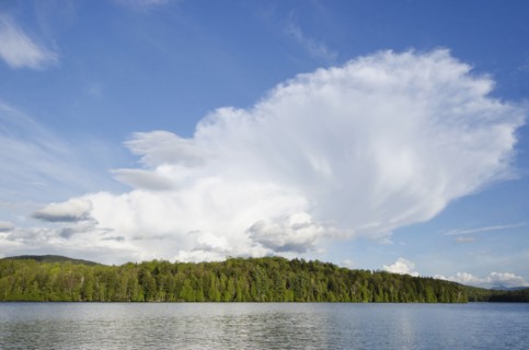 USA, New York State, New York, Lake Placid, Cumulus cloud