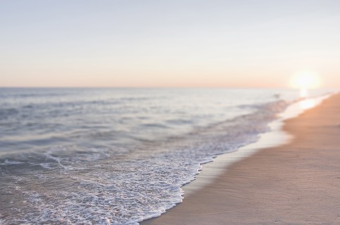 USA, Massachusetts, Nantucket, Cisco Beach, Sunset over sea