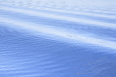 Rippled surface of lake