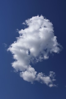 White cloud on blue sky