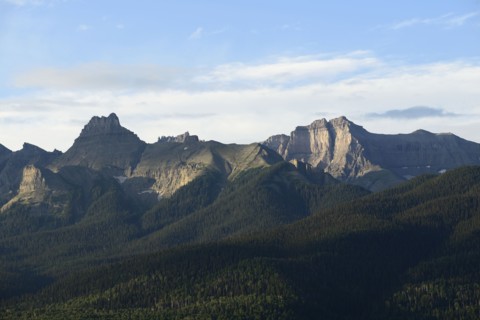 USA, Colorado, Ridgway, Mount Sneffels and Sneffels range in San Juan Mountains