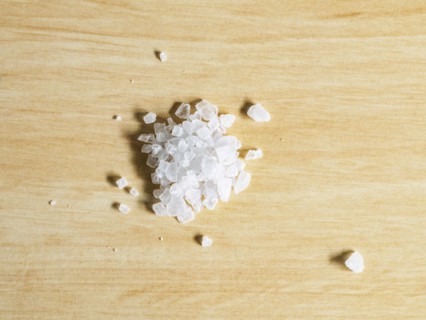 Salt on wood