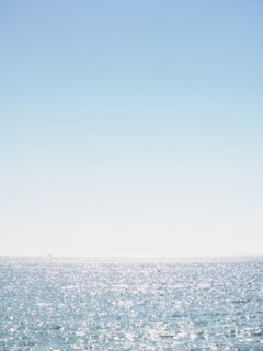 Clear sky above ocean