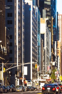 USA, New York, Car traffic in big city