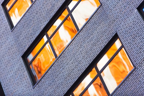 Modern brick building