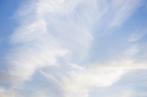 Cirrus clouds on blue sky