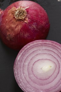 Halved Red onion