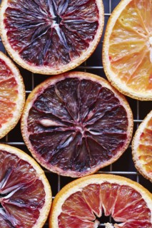 Sliced blood oranges