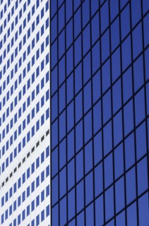 USA, Colorado, Denver, Detail of facade of modern office building