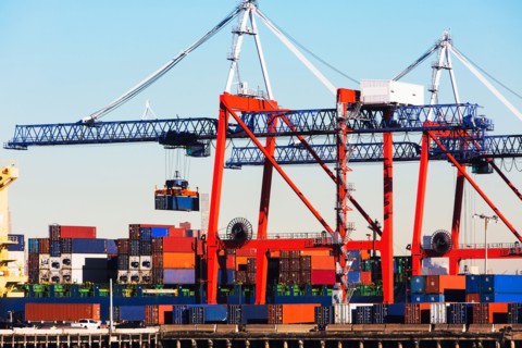 USA, New York State, New York City, Commercial dock