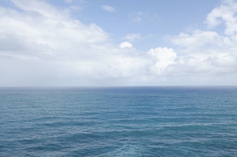 Puerto Rico, Rio Grande, Puffy clouds over Atlantic Ocean