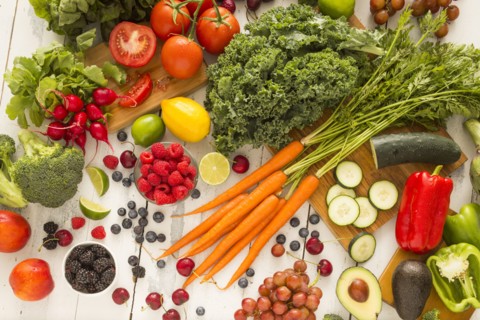Fresh fruits and vegetables