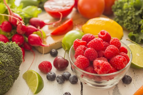 Fresh fruits and vegetables