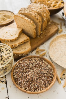 Quinoa and brown bread