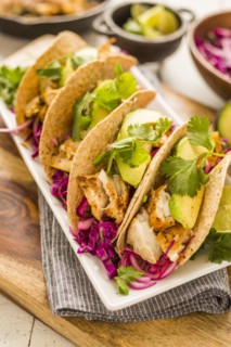 Fresh tortillas on plate
