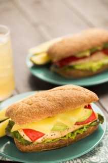 Fresh sandwich on plate