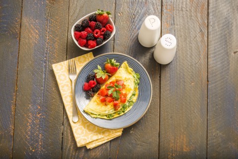 Breakfast on table