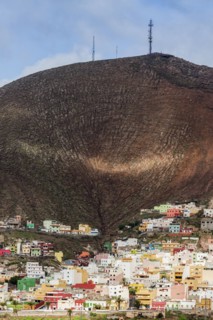 Spain, Canary Islands, Gran Canaria, Galdar, Panorama of Galdar