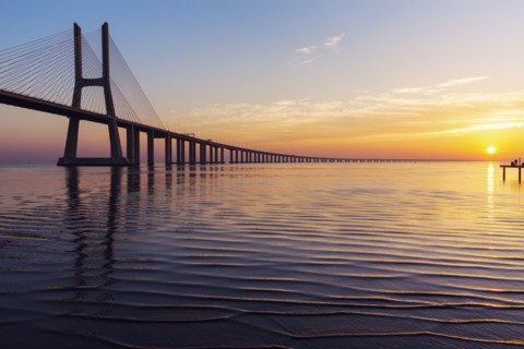 Portugal, Lisbon, Vasco da Gama Bridge