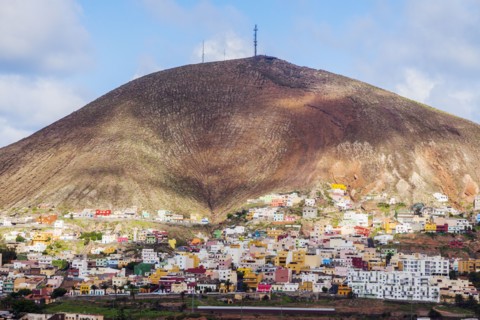 Spain, Canary Islands, Gran Canaria, Galdar, Panorama of Galdar