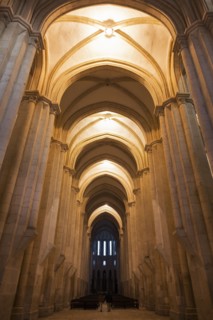 Portugal, Centro Region, Alcobaca, Interior of Alcobaca Monastery
