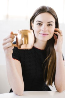 Woman drinking hot chocolate