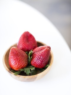 Strawberries in small bowl