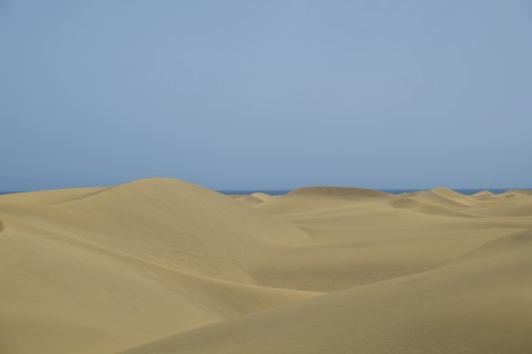 Spain, Gran Canaria, Maspalomas, Desert on sunny day