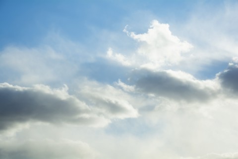 Cumulus clouds on sky