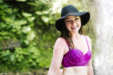 Smiling woman wearing hat