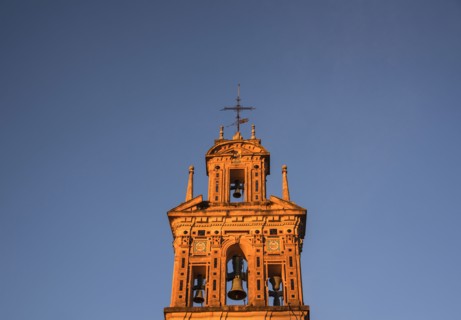 Spain, Andalusia, Seville, La Macarena, Bell tower of Santa Paula Monastery