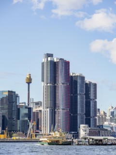Australia, New South Wales, Sydney, City skyline with skyscrapers