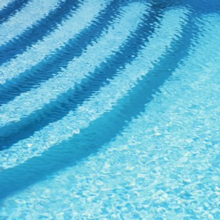 Transparent blue water