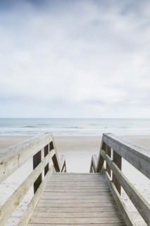 USA, North Carolina, North Topsail Beach, Quiet season at beach