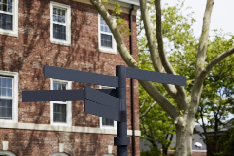 USA, New York State, New York City, Directional sign in Manhattan