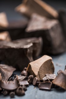 Close-up of chocolate pieces
