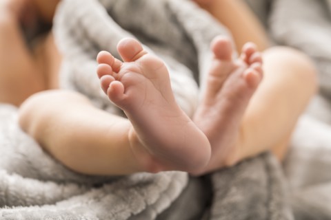 Baby boy's (0-1 months) feet