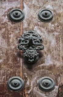 Spain, Andalusia, Seville, Decorative door knocker