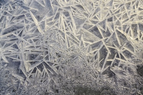 Ukraine, Dnepropetrovsk region, Dnepropetrovsk city, Ice patterns on frozen river