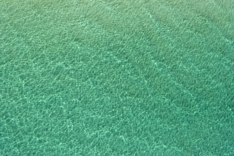 Rippled green water